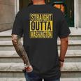 Straight Outta Hometown Pride Fantasy Football Fan Mens Back Print T-shirt Gifts for Men