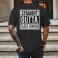 Straight Outta Tilted Towers Mens Back Print T-shirt Gifts for Men