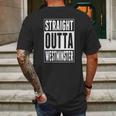 Straight Outta Westminster Mens Back Print T-shirt Gifts for Men