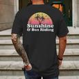 Sunshine And Bus Riding Mens Back Print T-shirt Gifts for Men