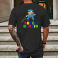 Mens Super Daddio Fathers Day Video Game Action Figure Arcade Tee Mens Back Print T-shirt Gifts for Men