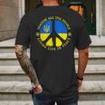 Support Ukraine Imagine All People Living Life In Peace Mens Back Print T-shirt Gifts for Men