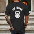 Swinger Funny Kettlebell Workout Mens Back Print T-shirt Gifts for Men