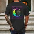 Tarot Card Crescent Moon And Cat Pastel Goth Mens Back Print T-shirt Gifts for Men