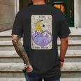 Tarot Card The Moon Xviii Kawaii Goth Pastel Cat Mystical Mens Back Print T-shirt Gifts for Men