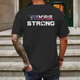 Texas Strong State Flag Logo Mens Back Print T-shirt Gifts for Men