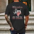 Texas Tech Red Raiders Woman Checkered Pattern State Map Mens Back Print T-shirt Gifts for Men