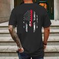 Thin Red Line Spartan Usa Flag Mens Back Print T-shirt Gifts for Men