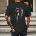 Thin Red Line Usa Flag Firefighter Spartan Mens Back Print T-shirt Gifts for Men