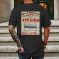 Titanic Sinking Titanic Gift Mens Back Print T-shirt Gifts for Men