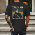 Touch Me And I Kill You Social Distancing Mens Back Print T-shirt Gifts for Men