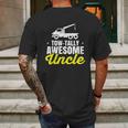 Tow Truck Driver Uncle Towing Car Pun Pickup Wrecker Gift Mens Back Print T-shirt Gifts for Men