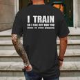 I Train So I Can Out Run You During A Zombie Apocalypse Mens Back Print T-shirt Gifts for Men