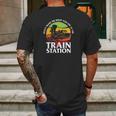 Take Him To The Train Station Funny Dutton Yellowstone Mens Back Print T-shirt Gifts for Men