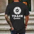 Trainspotter Design Trainspotting With Photo Camera Cool Gift Graphic Design Printed Casual Daily Basic Mens Back Print T-shirt Gifts for Men