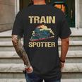 Trainspotter Design Trainspotting Steam Locomotive Gift Graphic Design Printed Casual Daily Basic Mens Back Print T-shirt Gifts for Men