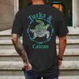 Turks & Caicos Vintage Tribal Turtle GiftMens Back Print T-shirt Gifts for Men