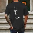 Tuxedo Cat Gift Mens Back Print T-shirt Gifts for Men