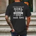 Im The Type Of Girl Who Is Perfectly Happy Dogs Bon Jovi Mens Back Print T-shirt Gifts for Men