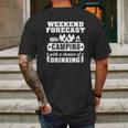 Ugp Campus Apparel Weekend Forecast Camping With A Chance Of Drinking Mens Back Print T-shirt Gifts for Men