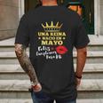 Una Reina Nacio En Mayo Mens Back Print T-shirt Gifts for Men