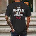 My Uncle Is A Firefighter Vintage Thin Red Line Nephew Gift Mens Back Print T-shirt Gifts for Men