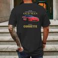 Never Underestimate An Old Man With A Corvette Mens Back Print T-shirt Gifts for Men