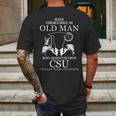 Never Underestimate An Old Man Who Graduated From Chicago State University Mens Back Print T-shirt Gifts for Men