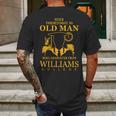 Never Underestimate An Old Man Who Graduated From Williams College Mens Back Print T-shirt Gifts for Men