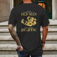 Never Underestimate An Old Man Who Trains Jiu Jitsu Mens Back Print T-shirt Gifts for Men