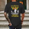 Mens Never Underestimate An Old Man Vietnam Veteran Gift Graphic Design Printed Casual Daily Basic Mens Back Print T-shirt Gifts for Men