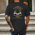 Never Underestimate An Old Woman Who Graduated From Psu Pittsburg State University Mens Back Print T-shirt Gifts for Men