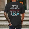 Never Underestimate Who Survived The Pandemic Activity Aide Mens Back Print T-shirt Gifts for Men