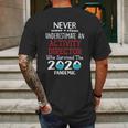 Never Underestimate Who Survived The Pandemic Activity Director Mens Back Print T-shirt Gifts for Men