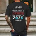 Never Underestimate Who Survived The Pandemic Cashier Mens Back Print T-shirt Gifts for Men