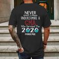 Never Underestimate Who Survived The Pandemic Cma Mens Back Print T-shirt Gifts for Men