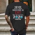 Never Underestimate Who Survived The Pandemic Emt Mens Back Print T-shirt Gifts for Men