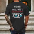 Never Underestimate Who Survived The Pandemic Gp Assistant Mens Back Print T-shirt Gifts for Men