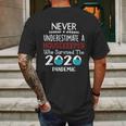 Never Underestimate Who Survived The Pandemic Housekeeper Mens Back Print T-shirt Gifts for Men