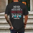 Never Underestimate Who Survived The Pandemic Medical Technician Mens Back Print T-shirt Gifts for Men