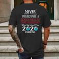 Never Underestimate Who Survived The Pandemic Senior Health Care Assistant Mens Back Print T-shirt Gifts for Men