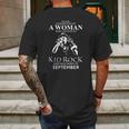 Never Underestimate A Woman Who Listens To Kid Rock And Born In September Mens Back Print T-shirt Gifts for Men