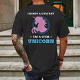 Unicorn Gym Workout Fun Fitness By Zany Brainy Mens Back Print T-shirt Gifts for Men