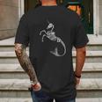 Unicorn Mermaid Skeleton Halloween Fantasy Art Mens Back Print T-shirt Gifts for Men