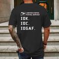 United States Postal Service Idk Idc Idgaf Shirt Mens Back Print T-shirt Gifts for Men