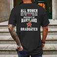 University Of Maryland Graduated Woman Mens Back Print T-shirt Gifts for Men