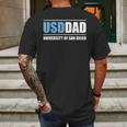 University Of San Diego Usd Dad Mens Back Print T-shirt Gifts for Men