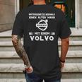 Unterschätze Niemals Einen Alten Mann Volvo Mit Einem Volvo Mens Back Print T-shirt Gifts for Men