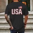 Usa National Pride Deluxe Soft Mens Back Print T-shirt Gifts for Men