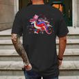 Usa Patriotic Presidential Dinosaur Mens Back Print T-shirt Gifts for Men